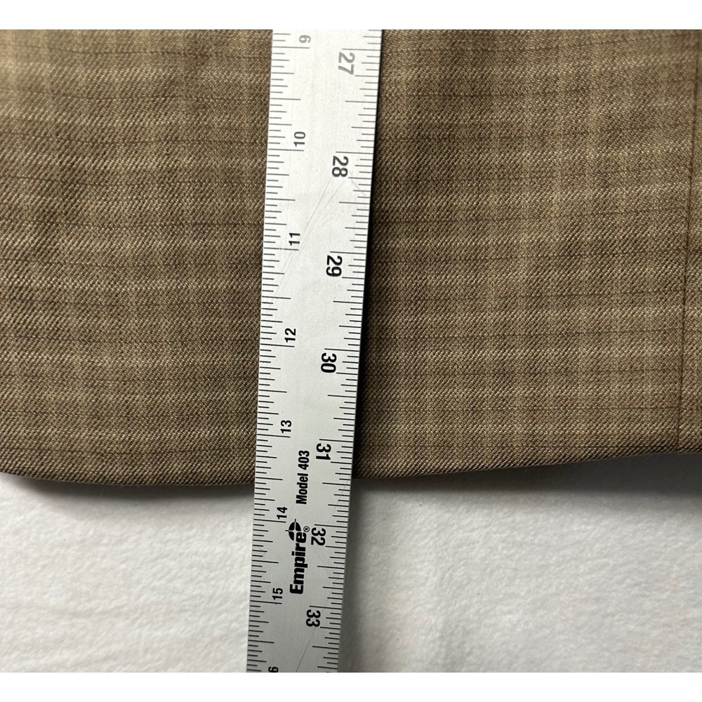 Tommy Hilfiger Mens Brown Plaid Wool Blazer Sport Coat Size 44L - Picture 8 of 8